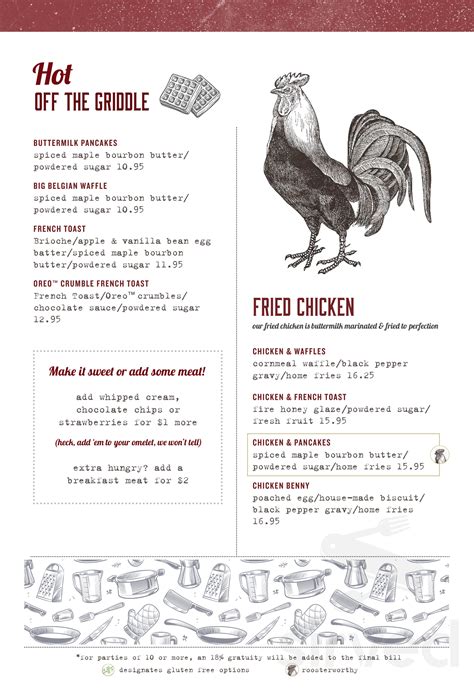 iron rooster menu